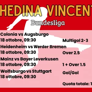 Schedina Vincente – Bundesliga 18 Ottobre 2025