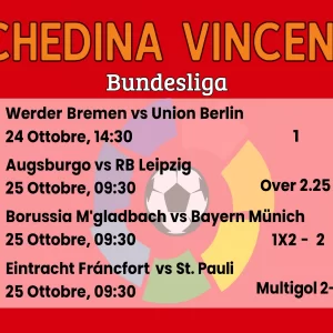 Schedina Vincente – Bundesliga 24-25 Ottobre 2025